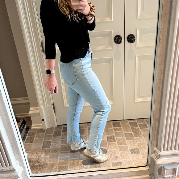 Madewell The Perfect Vintage Light Blue Straight Leg High Waist High Rise Jeans - Picture 9 of 9